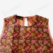 Rust Brown Floral Medallion Shu Brocade Sleeveless Top - 「赭褐團花」蜀錦上衣