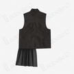 Magenta Black Goldfish Gambiered Canton Silk Vest - 「玫墨游魚」香雲紗馬甲