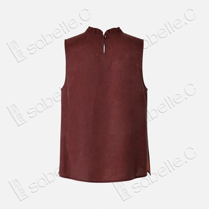 Gambiered Canton Silk Vest - 紅雲紗馬甲