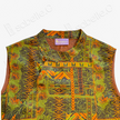 Moss Gold Geometric Gambiered Canton Silk Vest - 「苔金幾何」香雲紗馬甲