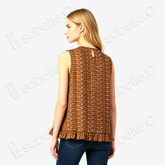 Ochre Gold Longevity Motif Shu Brocade Vest - 「赭金萬壽」蜀錦馬甲