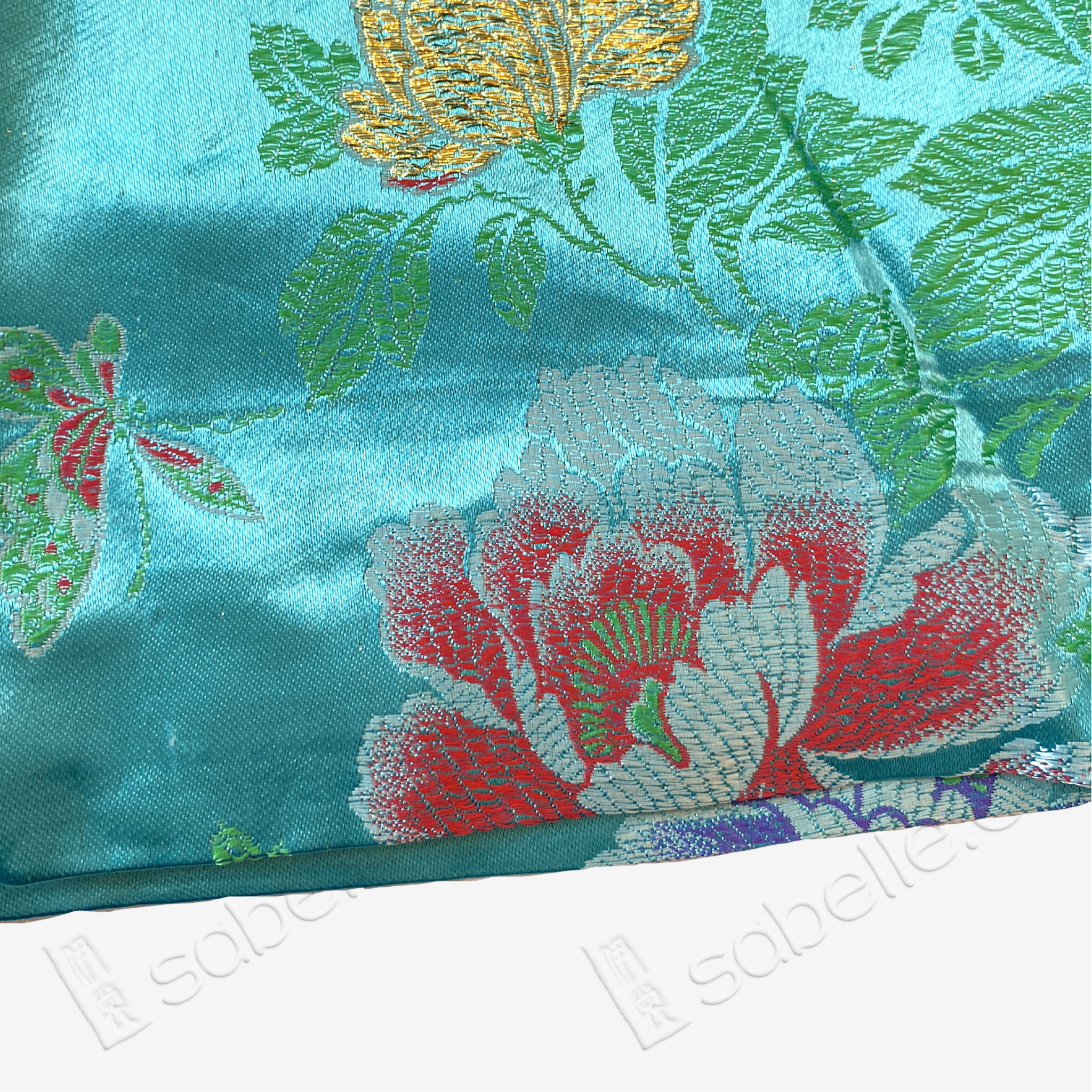Vintage Silk Brocade Vest - 「翠瀾蝶敘」古董真絲老織錦馬甲