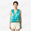 Vintage Silk Brocade Vest - 「翠瀾蝶敘」古董真絲老織錦馬甲