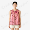 Blush Rouge Phoenix Auspicious Vintage Silk Brocade Waistcoat - 「胭霞鳳儀」真絲老織錦馬甲