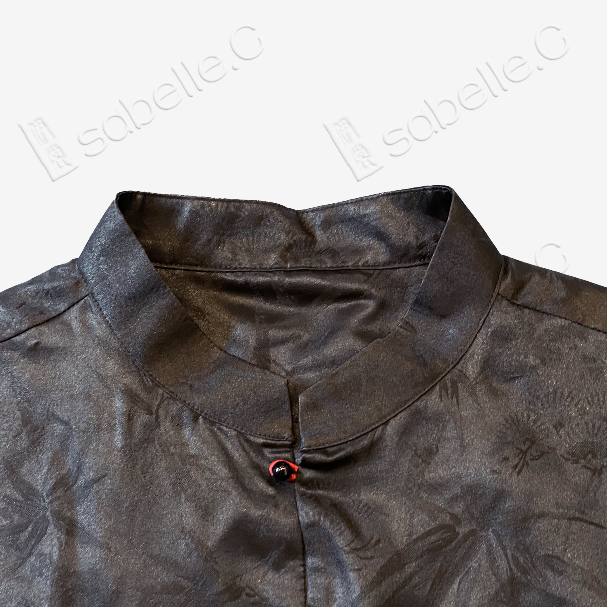 Gambiered Canton Silk Vest - 「墨松隱竹」香雲紗馬甲