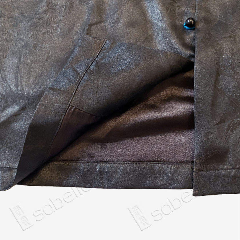 Gambiered Canton Silk Vest - 「墨松隱竹」香雲紗馬甲
