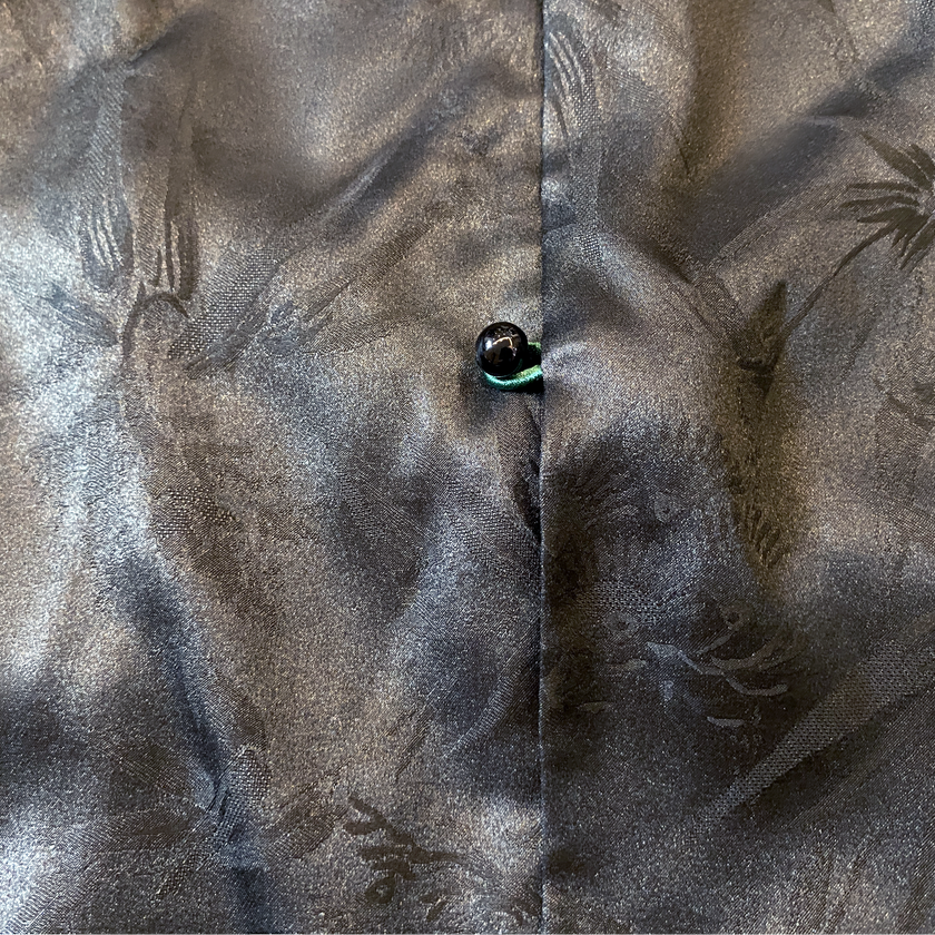 Gambiered Canton Silk Vest - 「墨松隱竹」香雲紗馬甲