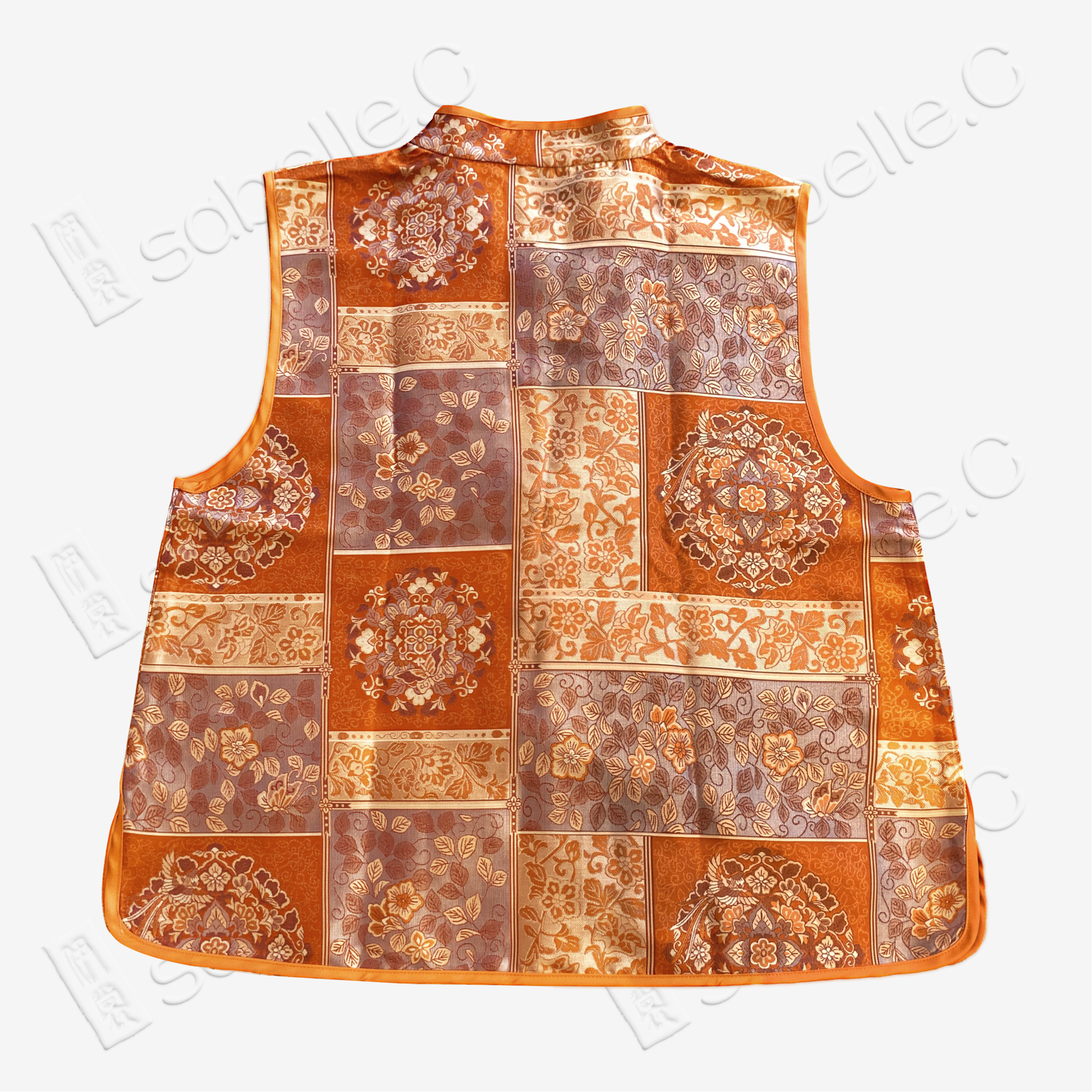 Song Brocade Vest - 「橙錦方華」宋錦馬甲