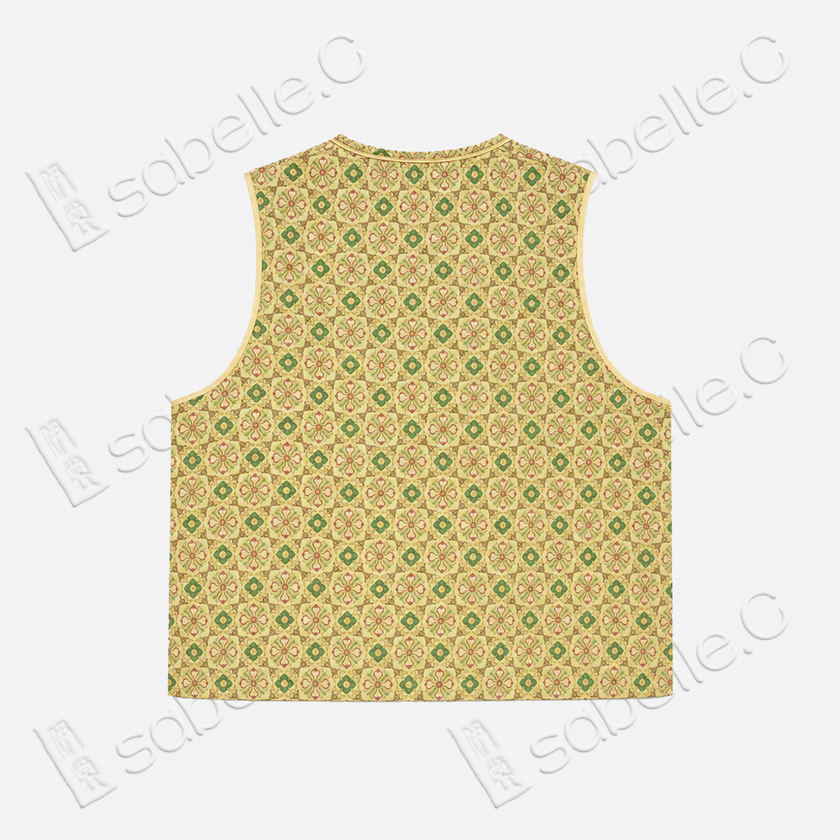 Song Brocade Vest - 「苔錦菱華」宋錦馬甲
