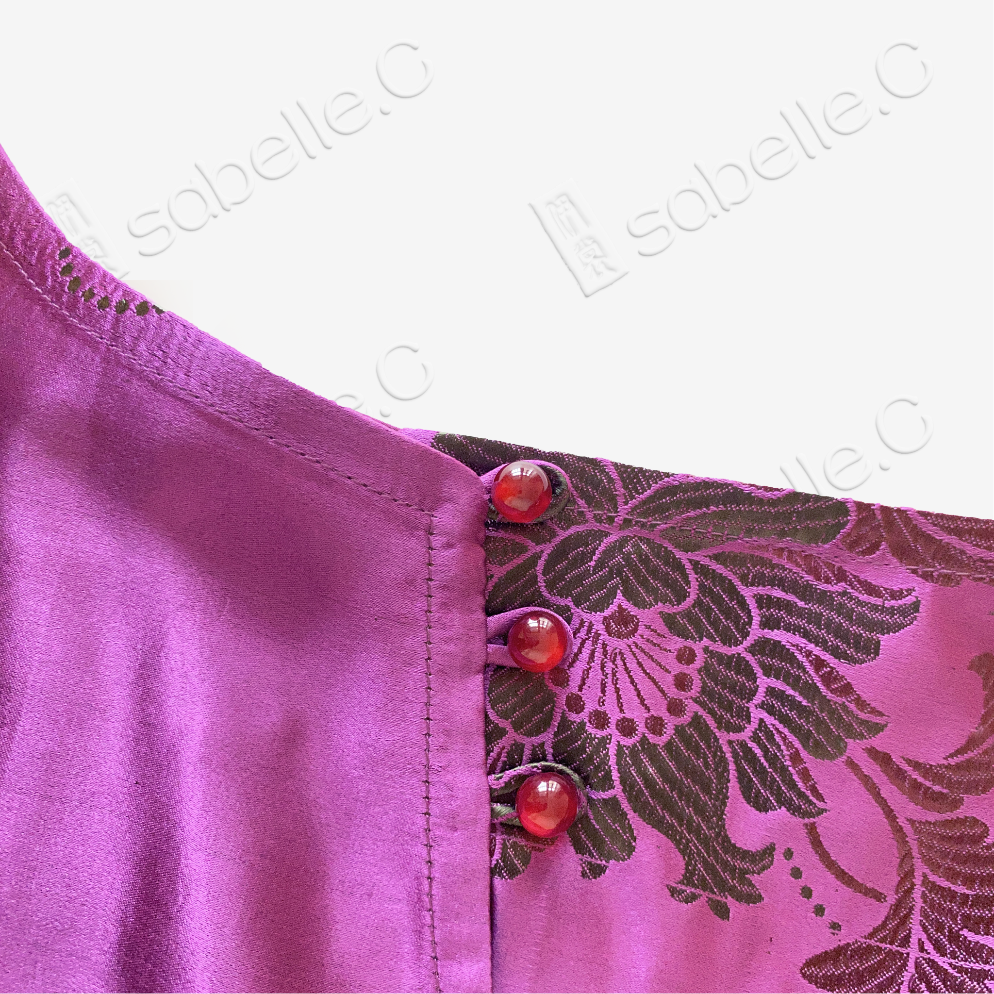 Vintage Silk Vest - 「絳霞龍章」古董真絲馬甲