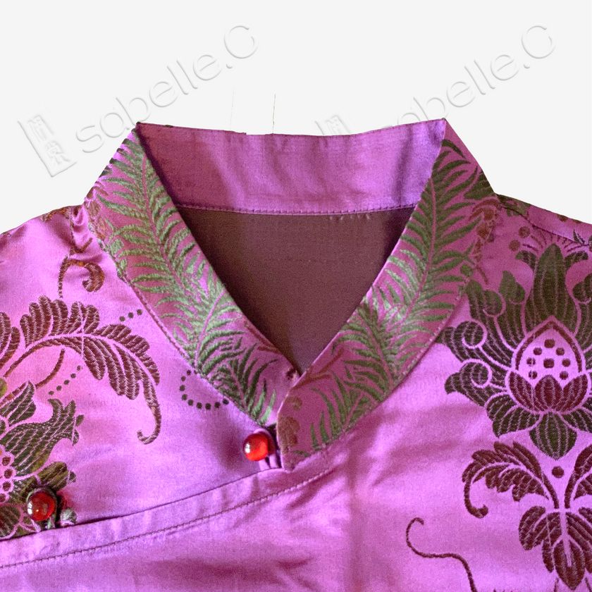 Vintage Silk Vest - 「絳霞龍章」古董真絲馬甲