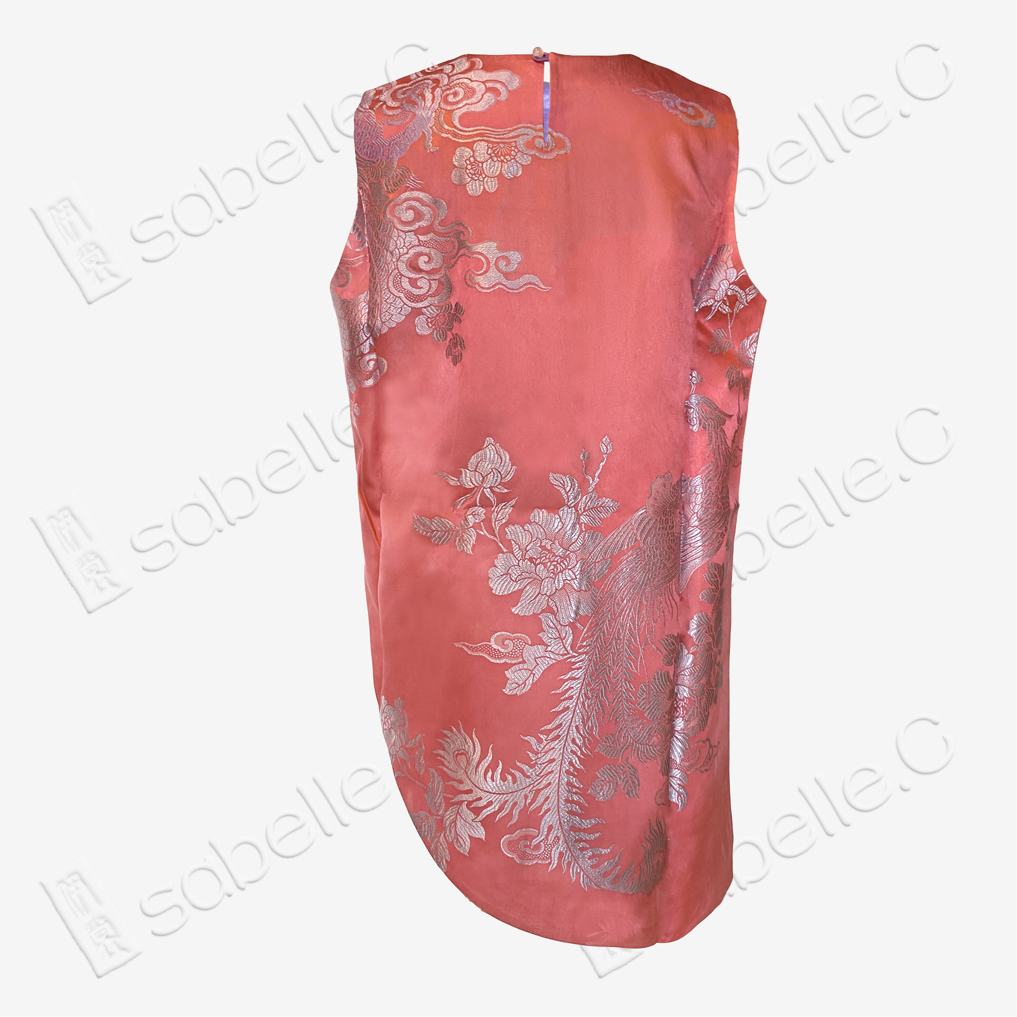 Vintage Silk Vest - 「丹霄龍曜」古董真絲斜裁馬甲
