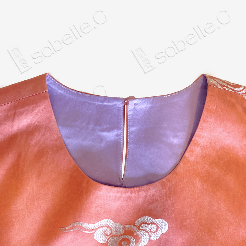 Vintage Silk Vest - 「丹霄龍曜」古董真絲斜裁馬甲