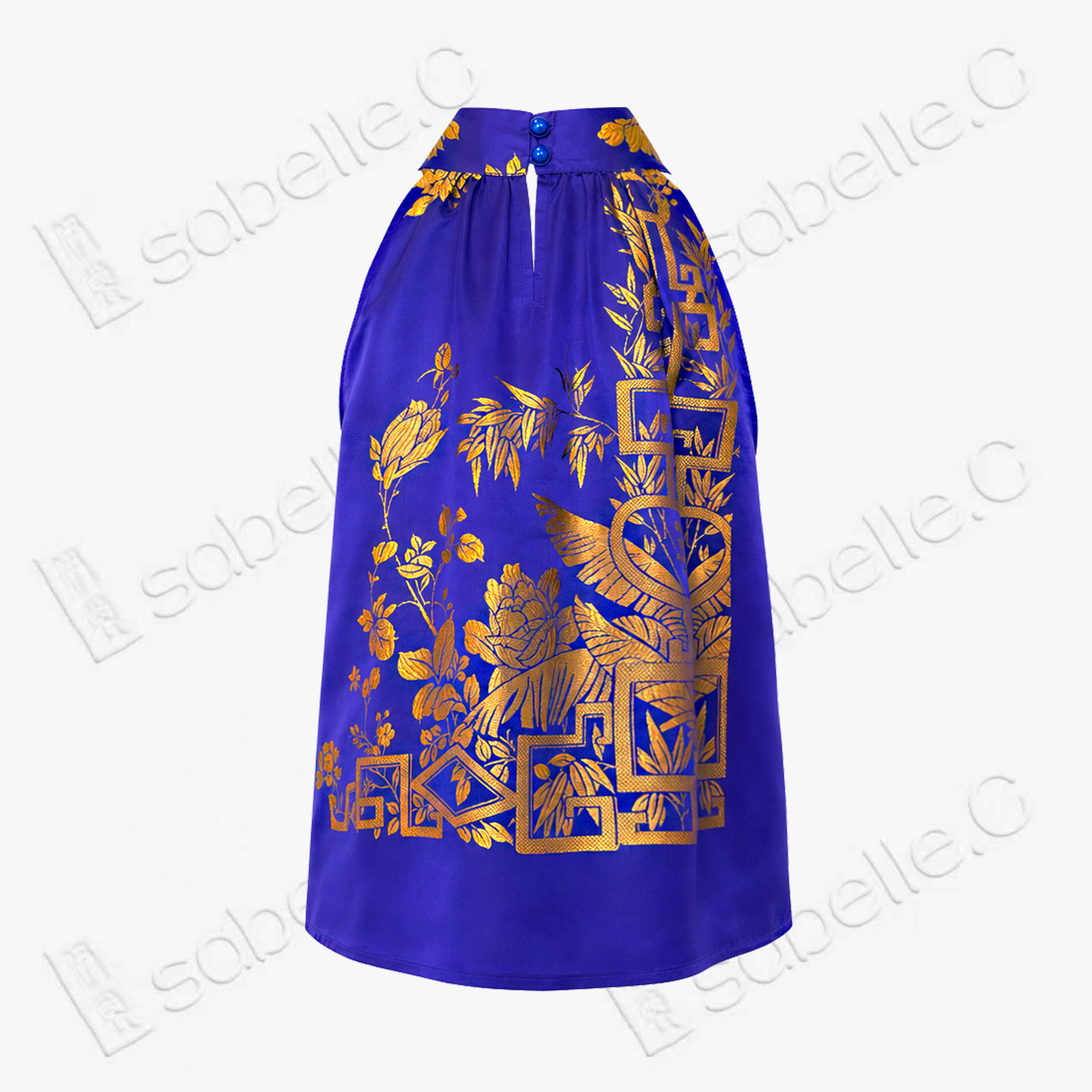 Vintage Silk Halter Top - 「金庭錦闌」古董真絲掛脖上衣