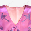 Vintage Silk‑Satin Bird‑Floral Top - 古董真絲老緞娃娃衫