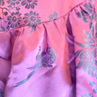 Vintage Silk‑Satin Bird‑Floral Top - 古董真絲老緞娃娃衫