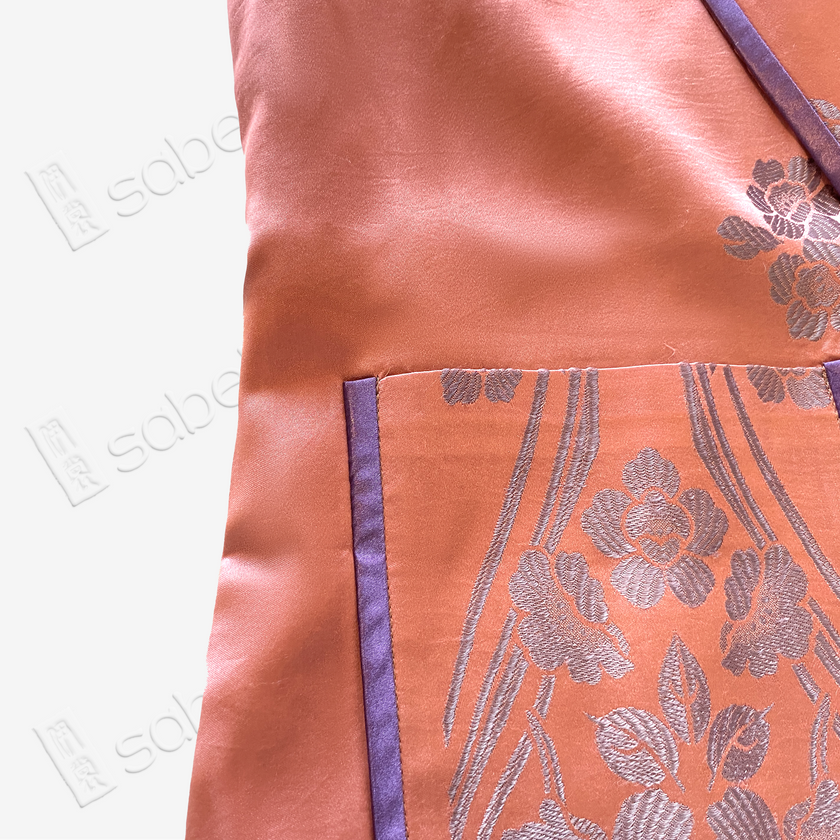 Vintage Silk‑Satin Sleeveless Waistcoat - 古董真絲老緞無袖馬甲外套