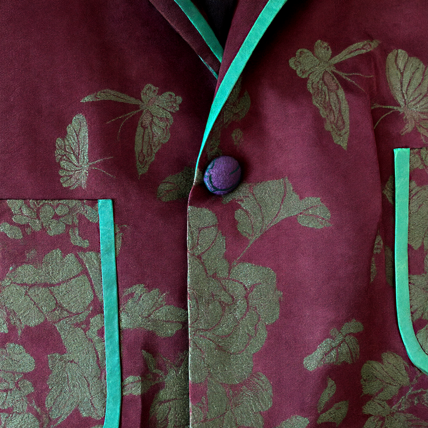 Vintage Silk‑Satin Sleeveless Waistcoat - 古董真絲老緞無袖馬甲外套