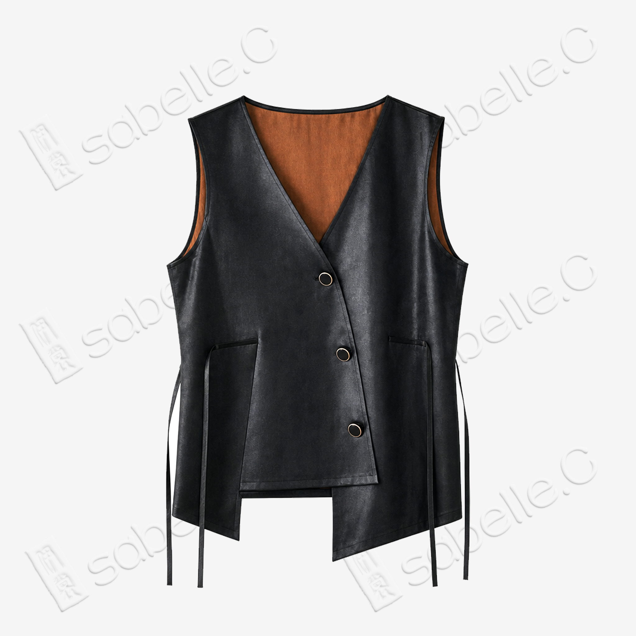 Gambiered Canton Silk Vest - 香雲紗馬甲