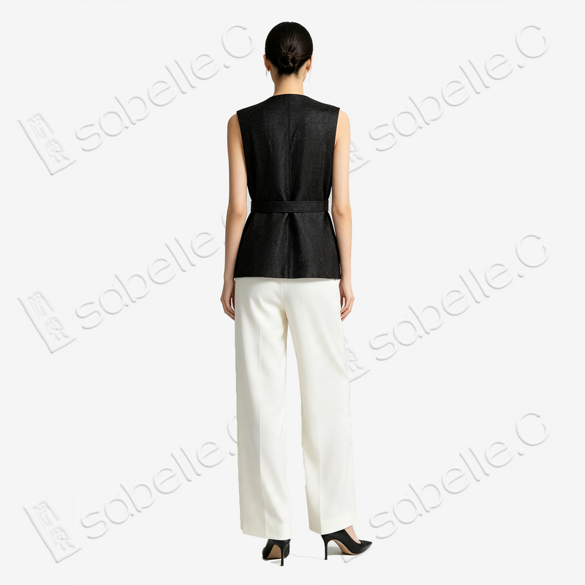 Gambiered Canton Silk Vest - 香雲紗馬甲