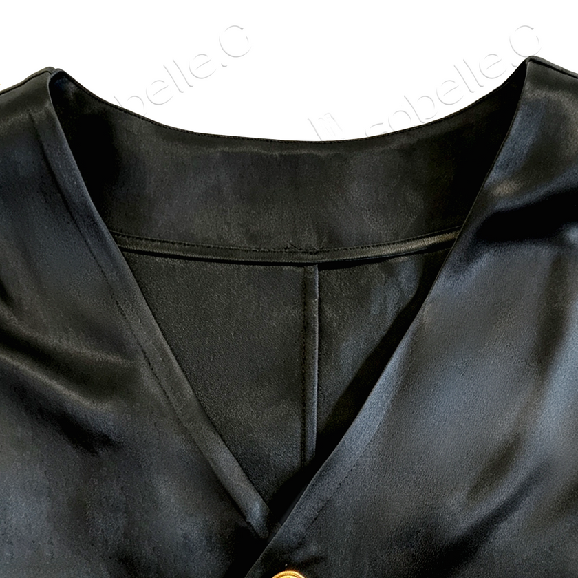 Gambiered Canton Silk Vest - 香雲紗馬甲
