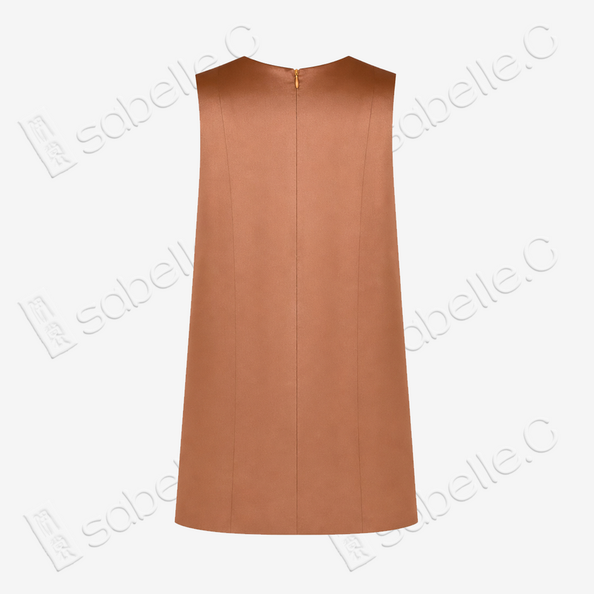 Kesi‑Silk Colour‑Block Sleeveless Top - 緙絲拼接無袖上衣