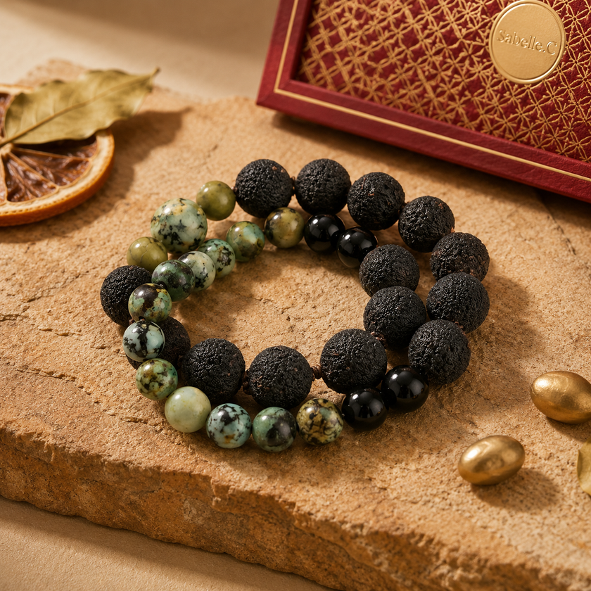 【EMERALD WONDERLAAND】 Heritage Citrus Bracelet - 綠野仙蹤雙圈 | 非遺胎柑手串