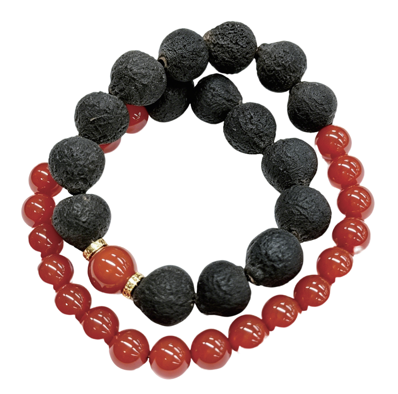 【CRIMSON FLAME】 eritage Citrus Bracelet (Double Wrap) - 赤焰雙圈 | 胎柑红玛瑙手串