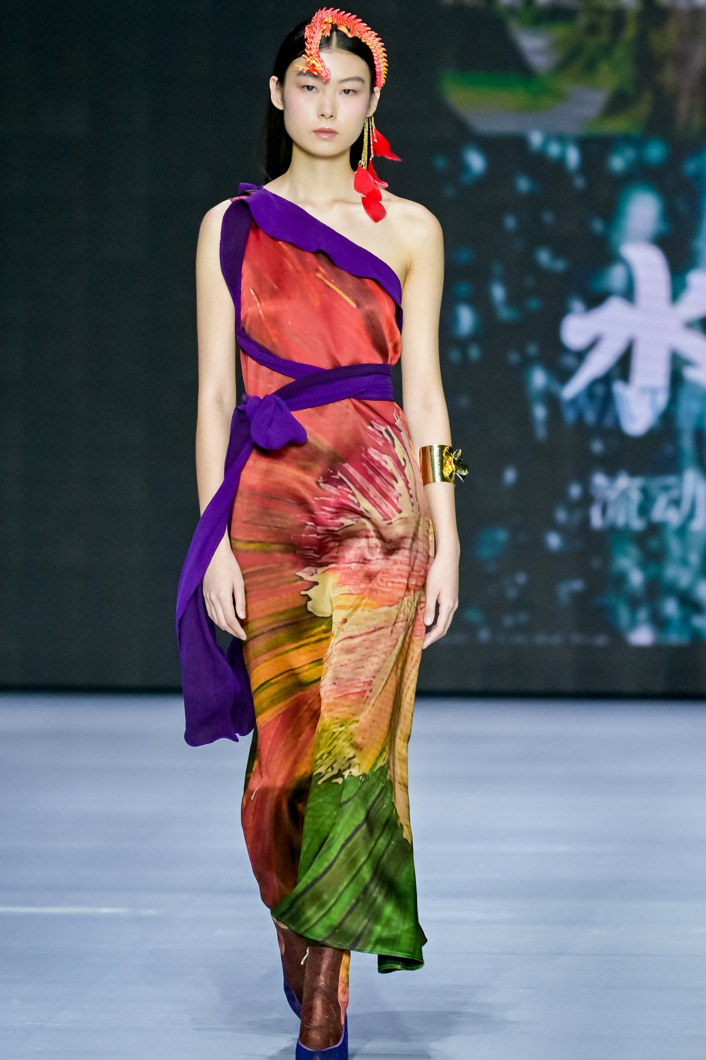 Original Gambiered Canton Silk Dress