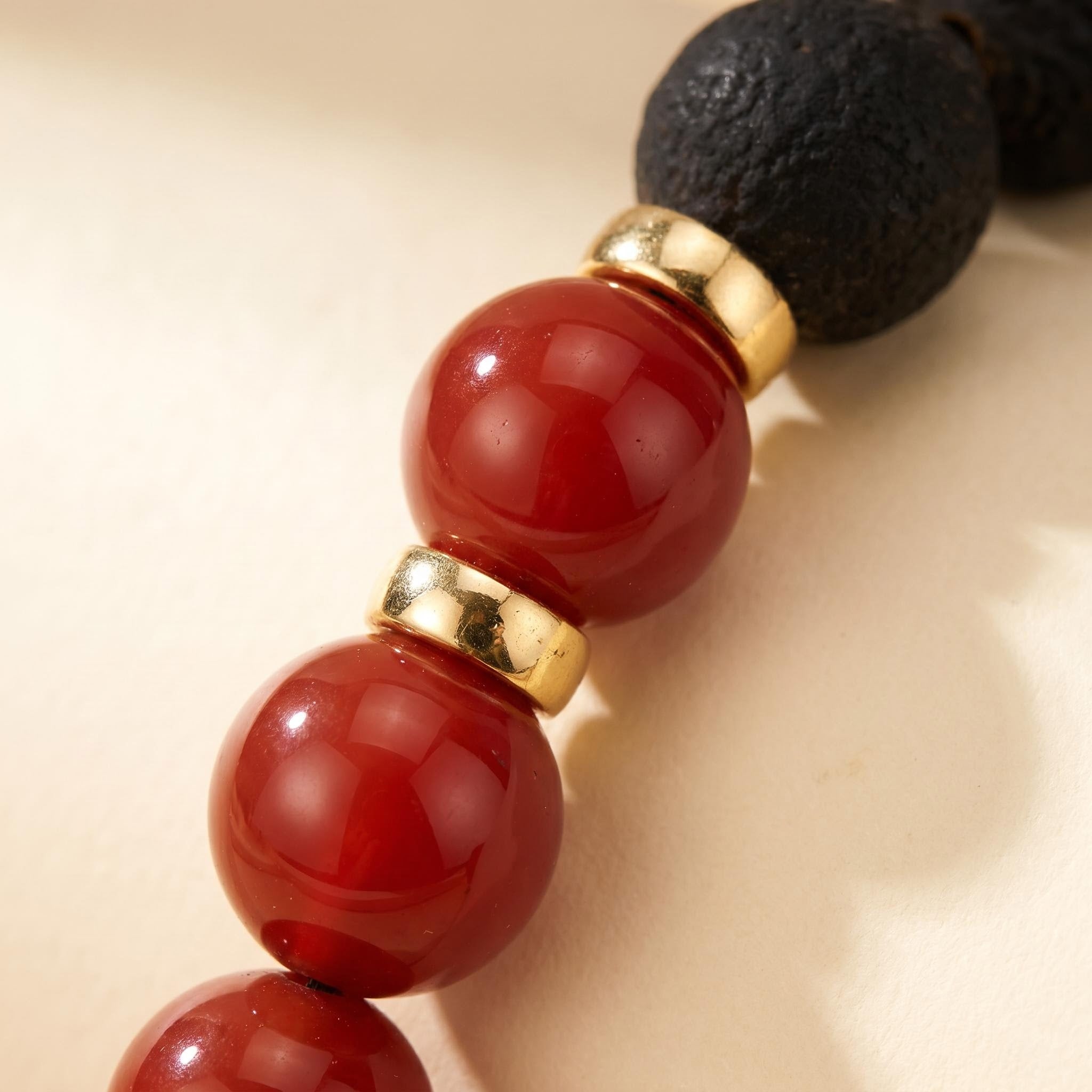 【CRIMSON FLAME】Heritage Citrus Bracelet - 赤焰 | 胎柑红玛瑙手串