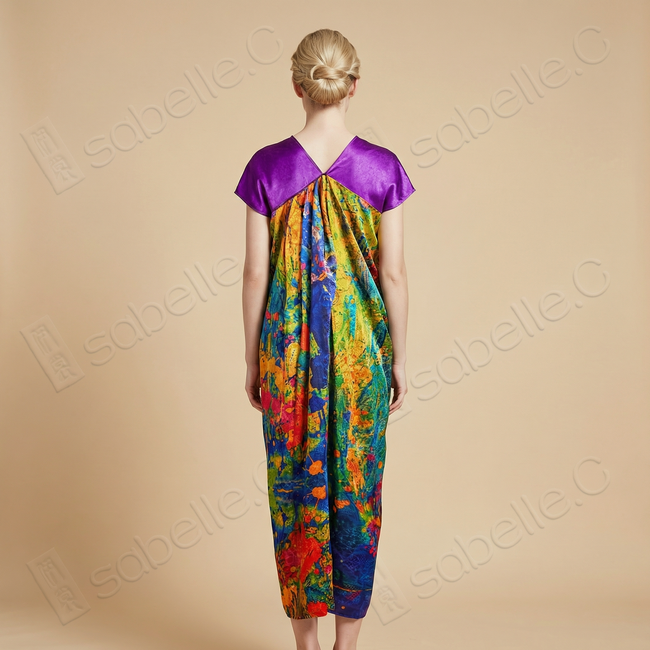 Original Gambiered Canton Silk Dress
