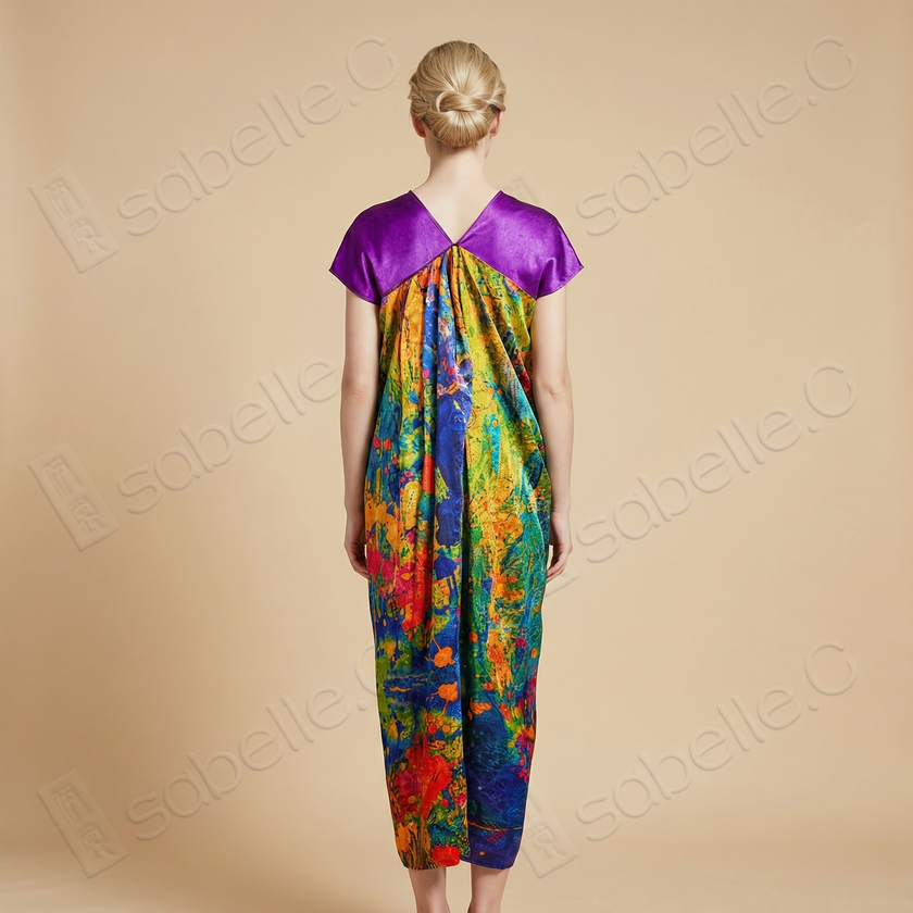 Original Gambiered Canton Silk Dress