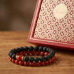 【CRIMSON FLAME】 eritage Citrus Bracelet (Double Wrap) - 赤焰雙圈 | 胎柑红玛瑙手串